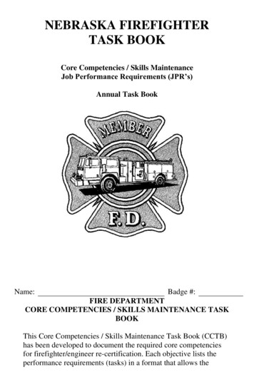 Nebraska Firefighter Task Book
