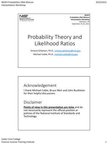 Probability Theory And Likelihood Ratios