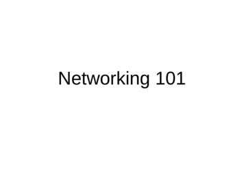 Networking 101 - University Of New Mexico
