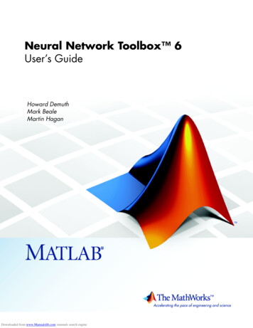 Neural Network Toolbox 6 User S Guide
