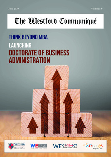 Think Beyond MBA Launching Doctorate Of Business Administration
