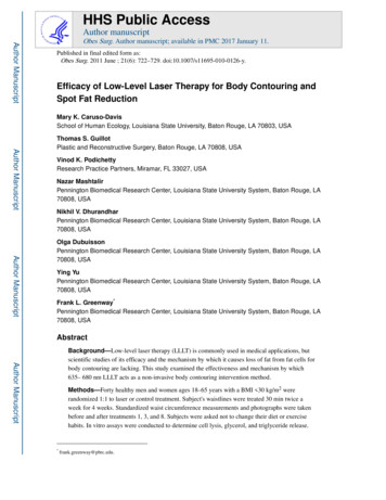 Efficacy Of Low-Level Laser Therapy For Body Contouring .
