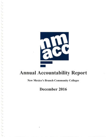 Annual Accountability Report - New Mexico State University Alamogordo