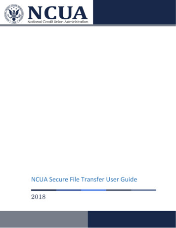 NCUA Secure File Transfer User Guide 2018