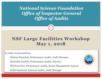 National Science Foundation Office Of Inspector General Office Of Audits