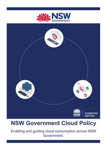 NSW Government Cloud Policy