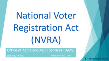National Voter Registration Act (NVRA)