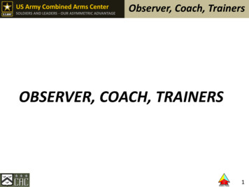 OBSERVER, COACH, TRAINERS - United States Army