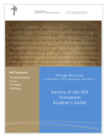 Survey Of The Old Testament Student’s Guide