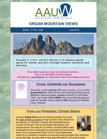 ORGAN MOUNTAIN VIEWS - AAUW Las Cruces (NM) Branch