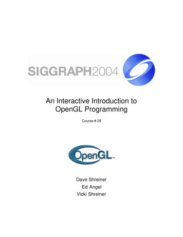 An Interactive Introduction To OpenGL Programming