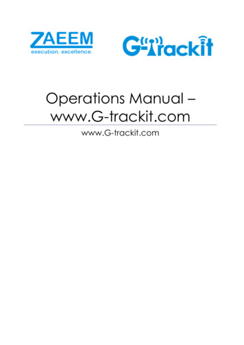 Operations Manual - G-trackit