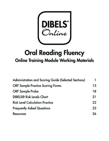 Oral Reading Fluency - Literacy Assessment Toolkit