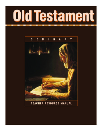 Old Testament Teacher Resource Manual