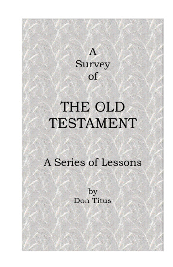 THE OLD TESTAMENT - Home Baptist Church