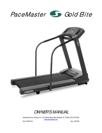 Owners Manual PaceMaster Gold Elite
