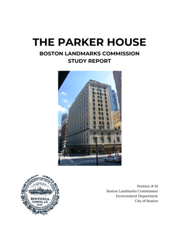 THE PARKER HOUSE - Boston