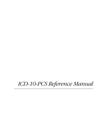 ICD-10-PCS Reference Manual - CMS
