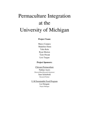 Permaculture Integration At The University Of Michigan