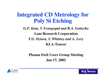 Integrated CD Metrology For Poly Si Etching