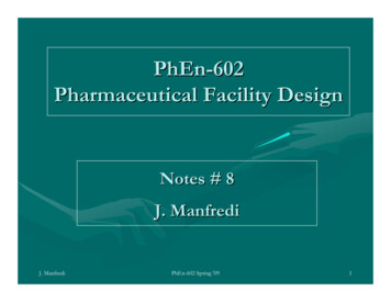 PhEn-602 Pharmaceutical Facility Design