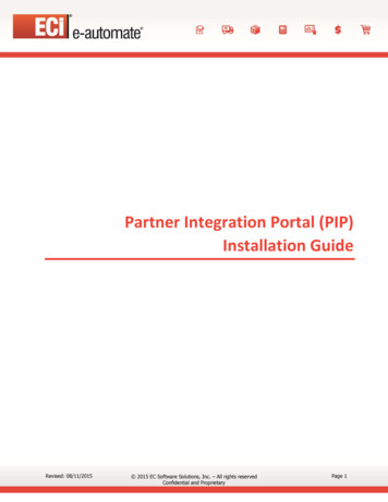 Partner Integration Portal (PIP) Installation Guide