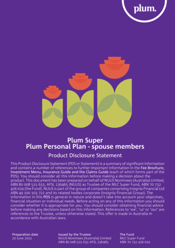 Plum Super Plum Personal Plan - Spouse Members