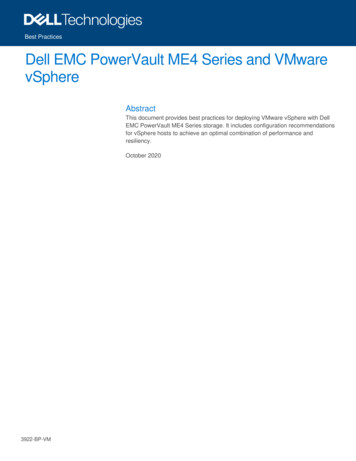 Dell EMC PowerVault ME4 Series And VMware VSphere