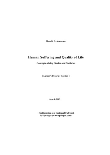 Human Suffering And Quality Of Life - Sociology