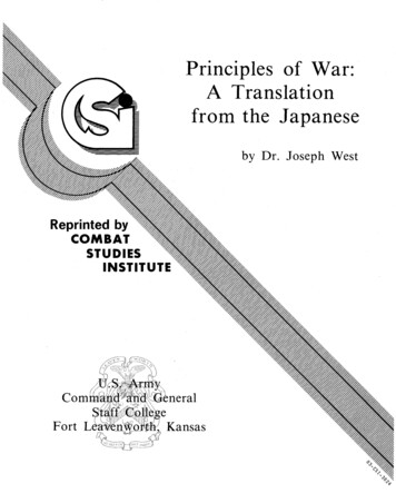 Principles Of War: A Translation From The Japanese