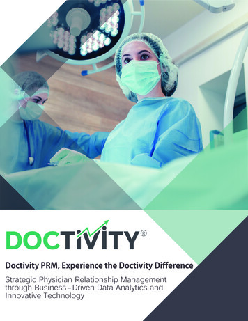 Doctivity PRM, Experience The Doctivity Difference