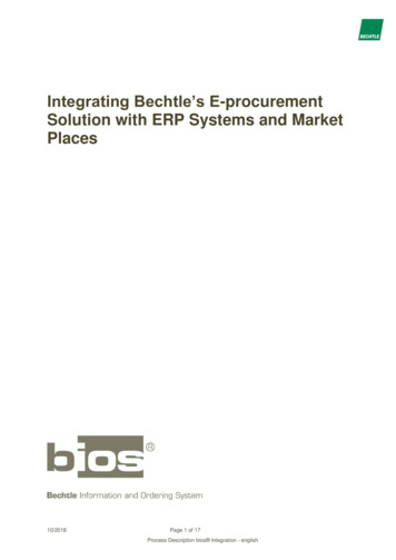 Integrating Bechtle's E-procurement Solution With ERP Systems And .