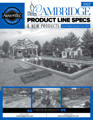 PRODUCT LINE SPECS - Cambridge Pavers