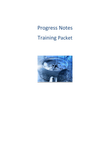 Progress Note Training Packet - Greater New Beginnings