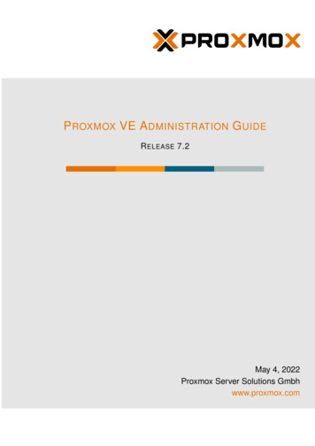 Proxmox VE Administration Guide