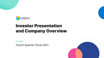And Company Overview Investor Presentation - S2.q4cdn 