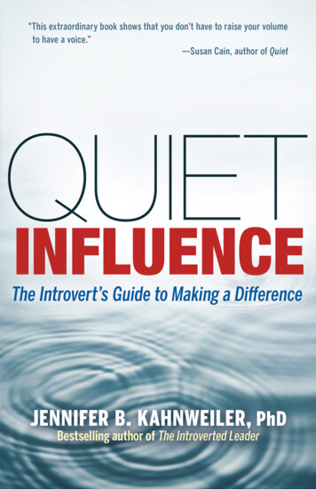QUIET Influence - Jennifer Kahnweiler