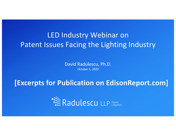 LED Industry Webinar On Patent Issues Facing The Lighting .