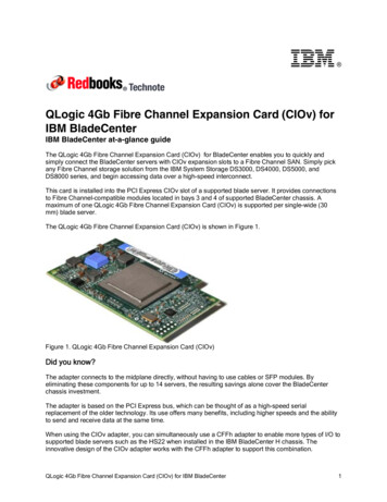 QLogic 4Gb Fibre Channel Expansion Card (CIOv) For IBM BladeCenter