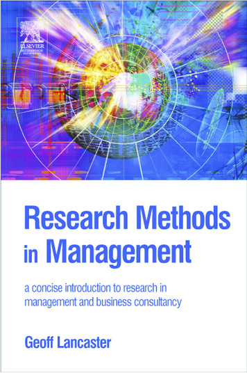 Research Methods In Management - WordPress 