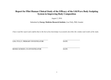 Report For Pilot Human Clinical Study Of The Efficacy Of .