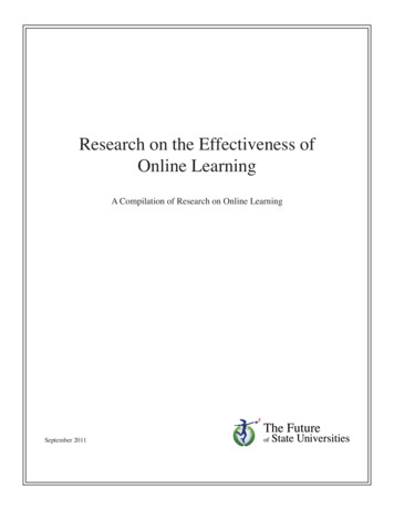 Research On The Effectiveness Of Online Learning