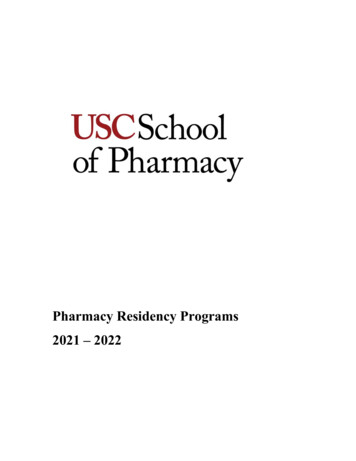 Pharmacy Residency Programs 2021 - 2022 - Customsitesmedia.usc.edu