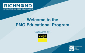 Welcome To The PMG Educational Program - Iccsafe 