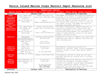 Parris Island Marine Corps Recruit Depot Resource List