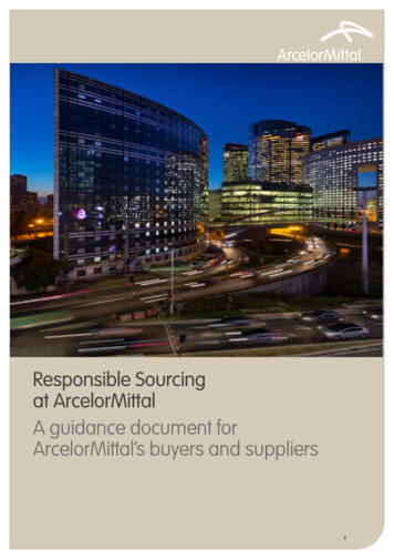 Responsible Sourcing At ArcelorMittal A Guidance Document For .