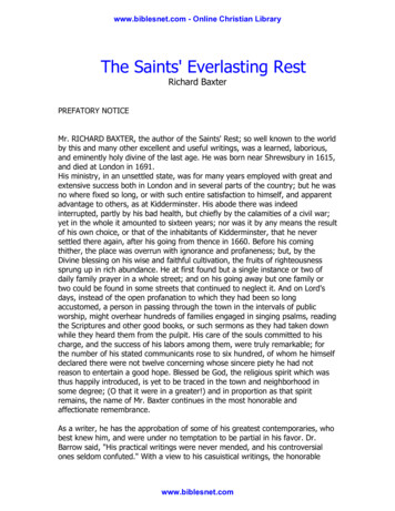 Richard Baxter The Saints' Everlasting Rest