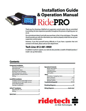 Installation Guide & Operation Manual - Ridetech