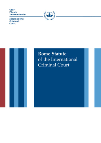 Rome Statute Of The International Criminal Court