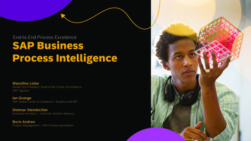 End-to-End Process Excellence SAP Business Process Intelligence